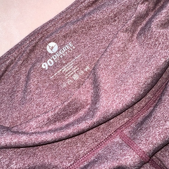 NWOT Heathered Plum High-Rise Leggings · 90 Degree by Reflex · Size S - Picture 2 of 9